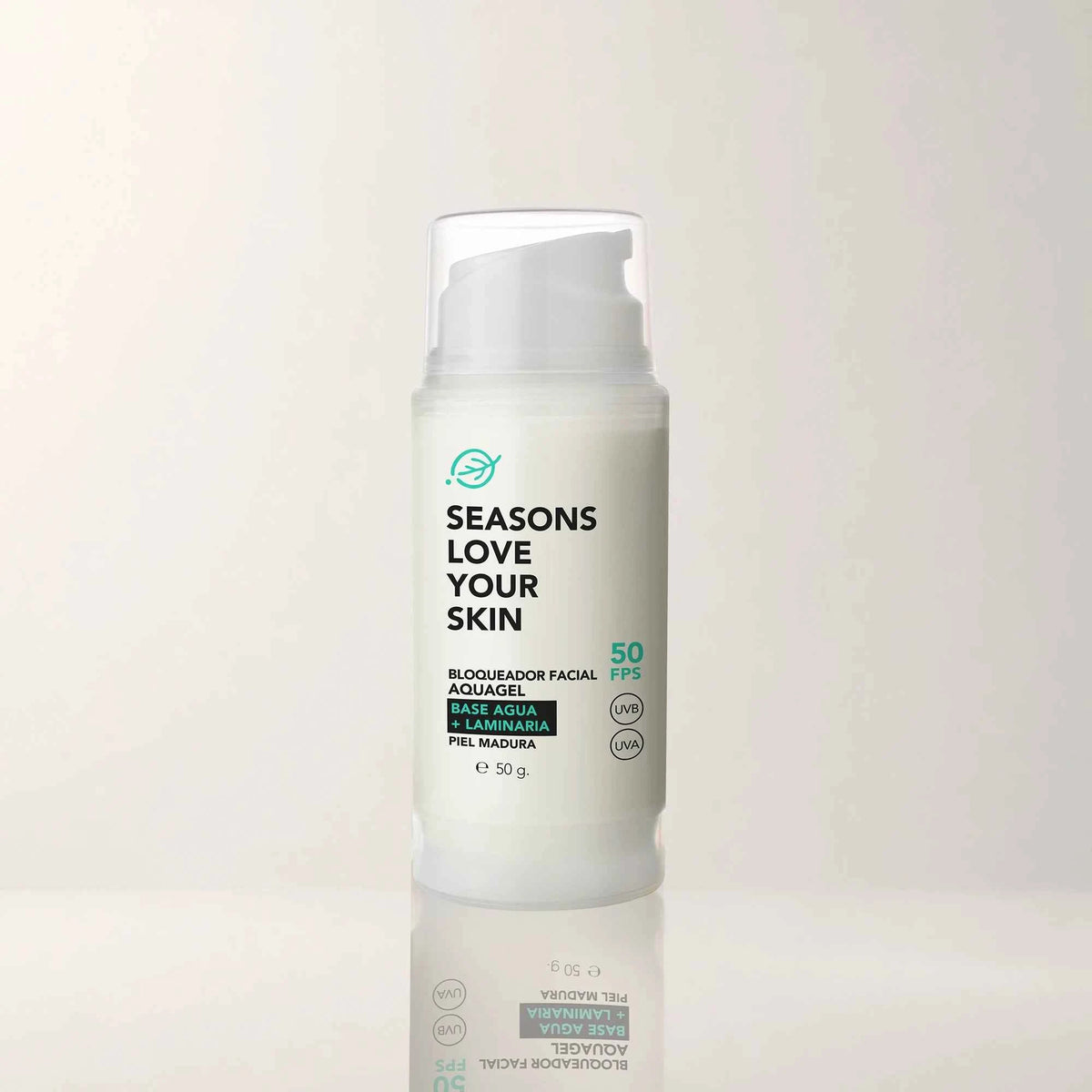 Protector Solar FPS 50 Antiedad Aquagel Laminaria Digitata 50 Gr para Pieles maduras | Seasons