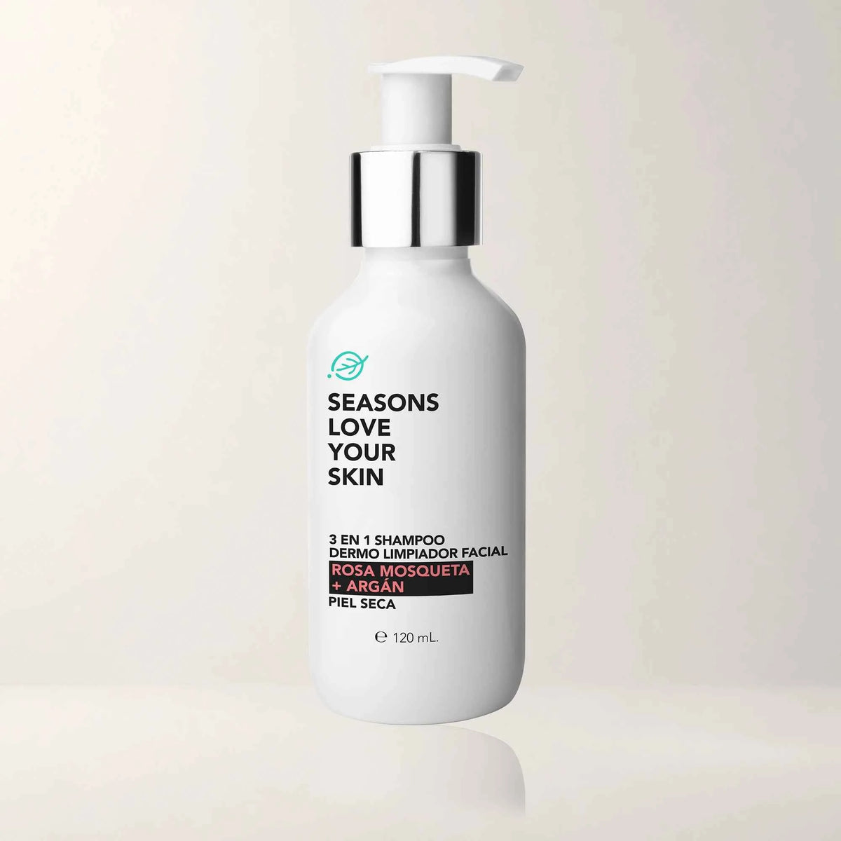 Shampoo Dermolimpiador Facial 3 en 1 Rosa Mosqueta + Argán 60 ml