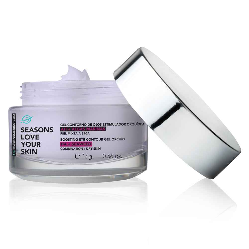 Gel Contorno De Ojos Antiedad Orquídea + Ah + Algas Marinas 16 Gr