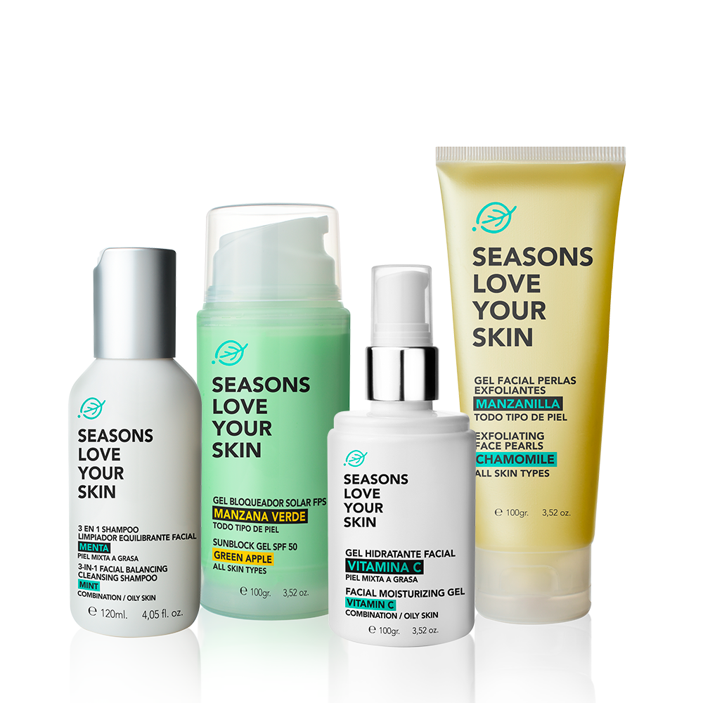 Kit Basic Care + 15 4 Piezas para TODO TIPO DE PIEL | Seasons