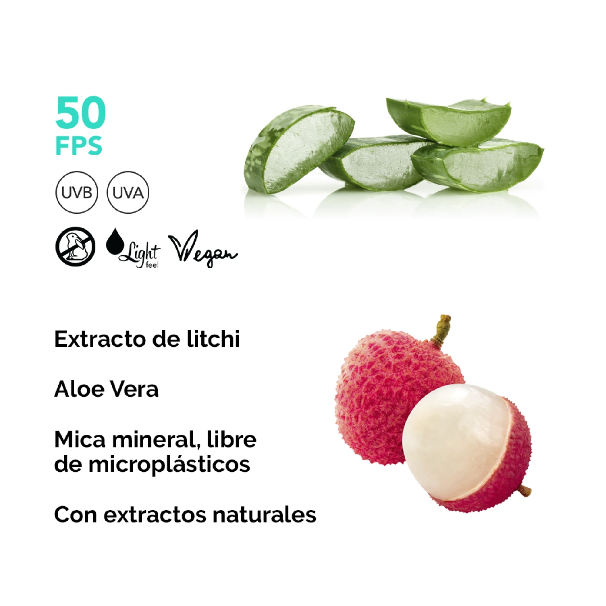 Protector solar FPS50 Sun Kiss Bruma con brillos 150 ml