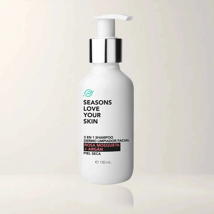 Shampoo Dermolimpiador Facial 3 en 1 Rosa Mosqueta + Argán 60 ml
