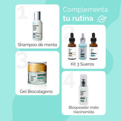 KIT 3 SERUMS- Vit C + Niacinamida + Ácido Hialuronico