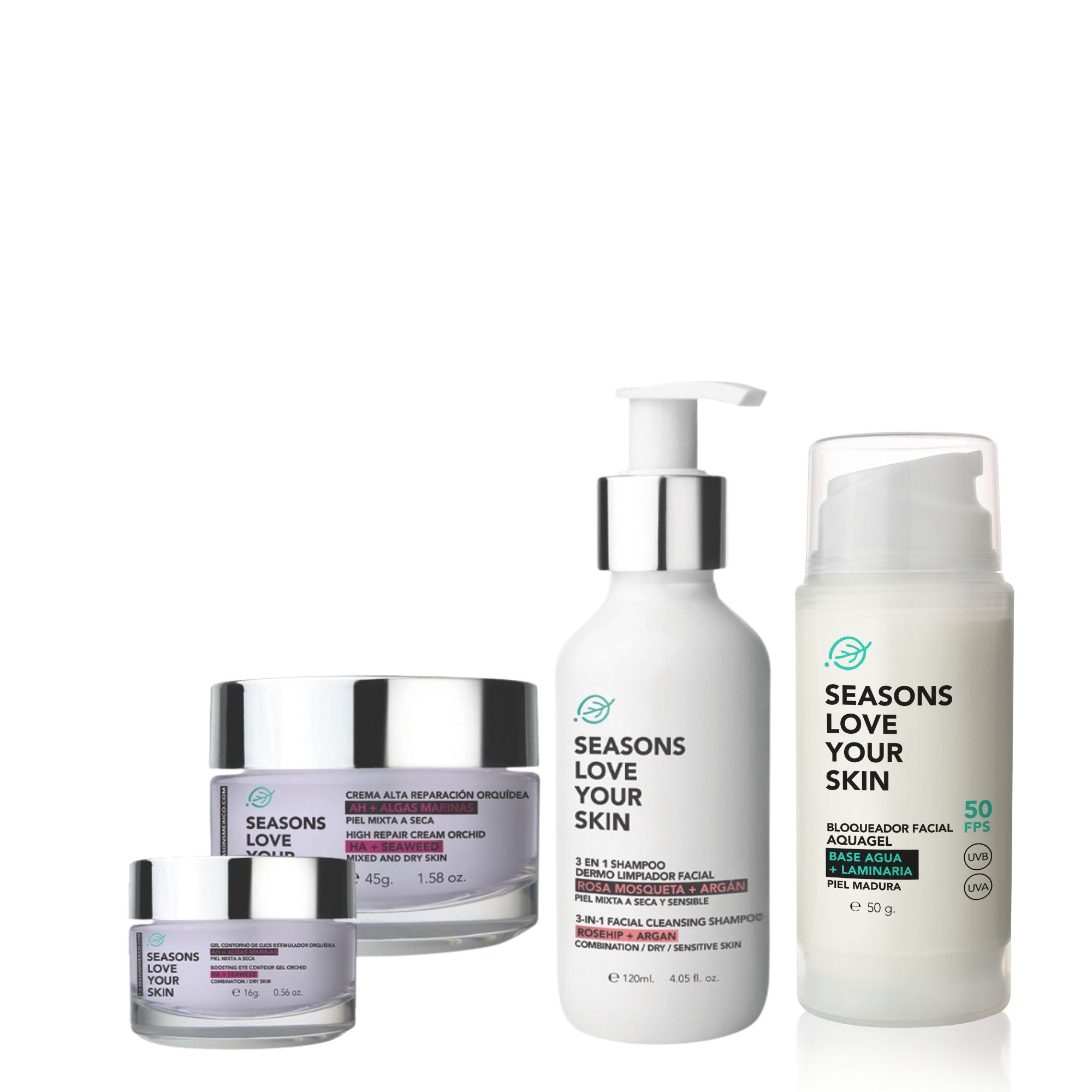 Kit Piel Sensible Antiage Orquidea 4 Piezas