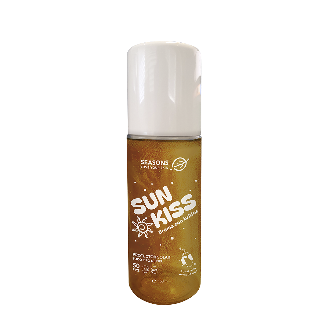 Protector solar FPS50 Sun Kiss Bruma con brillos 150 ml