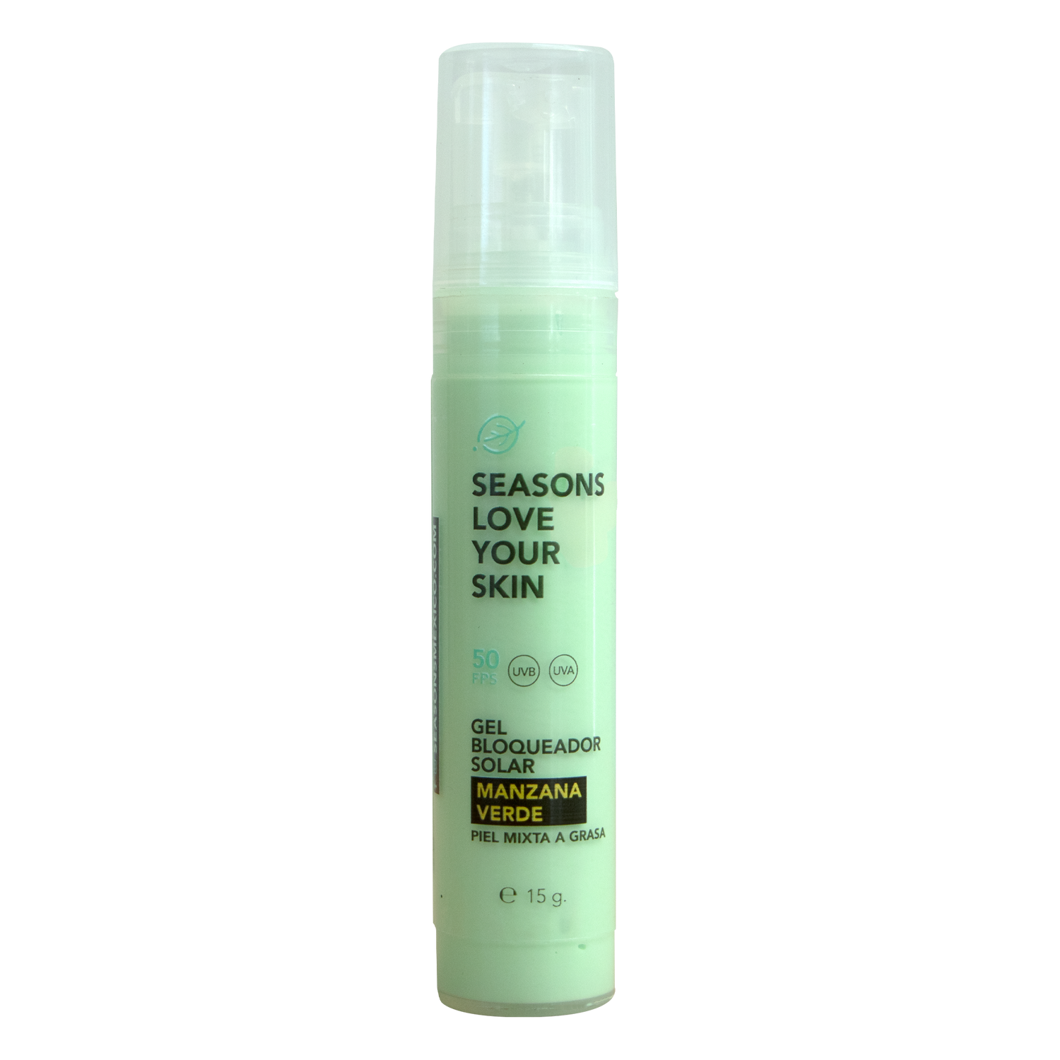 Gel bloqueador solar manzana verde fps 50 15g - Seasons Love Your Skin