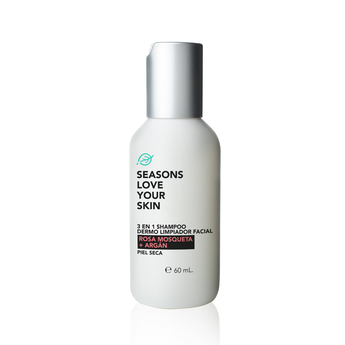 Shampoo Dermolimpiador Facial 3 en 1 Rosa Mosqueta + Argán 60 ml