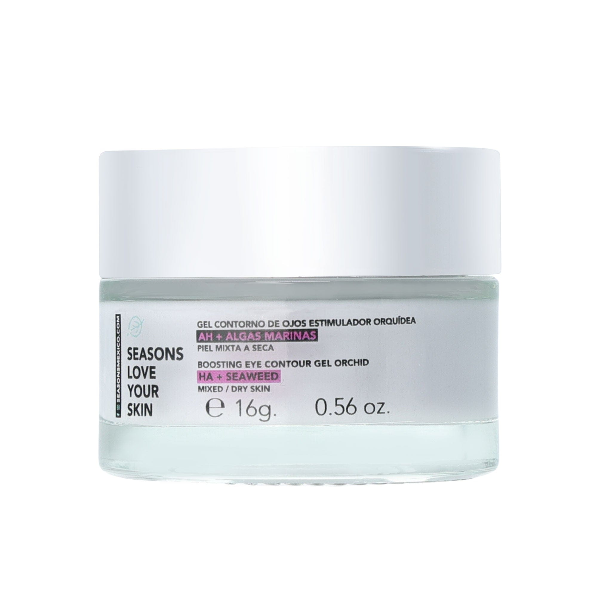 Seasons Love Your Skin HIDRATANTES Gel Contorno De Ojos Antiedad Orquídea + Ah + Algas Marinas 16 Gr
