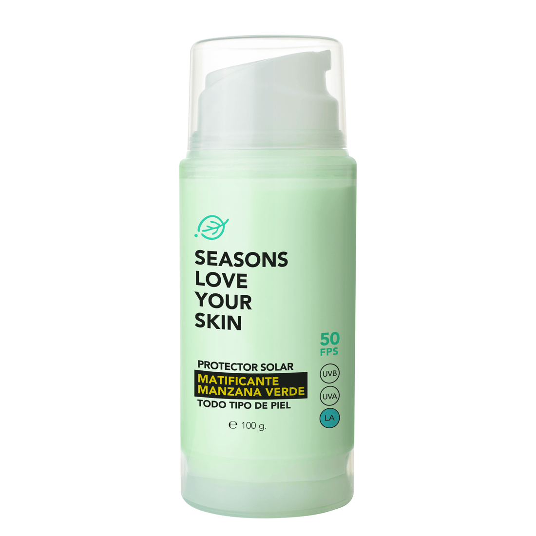 Seasons Love Your Skin PROTECCIÓN SOLAR Matificante Protector Solar Fps50 Manzana Verde 100 Gr