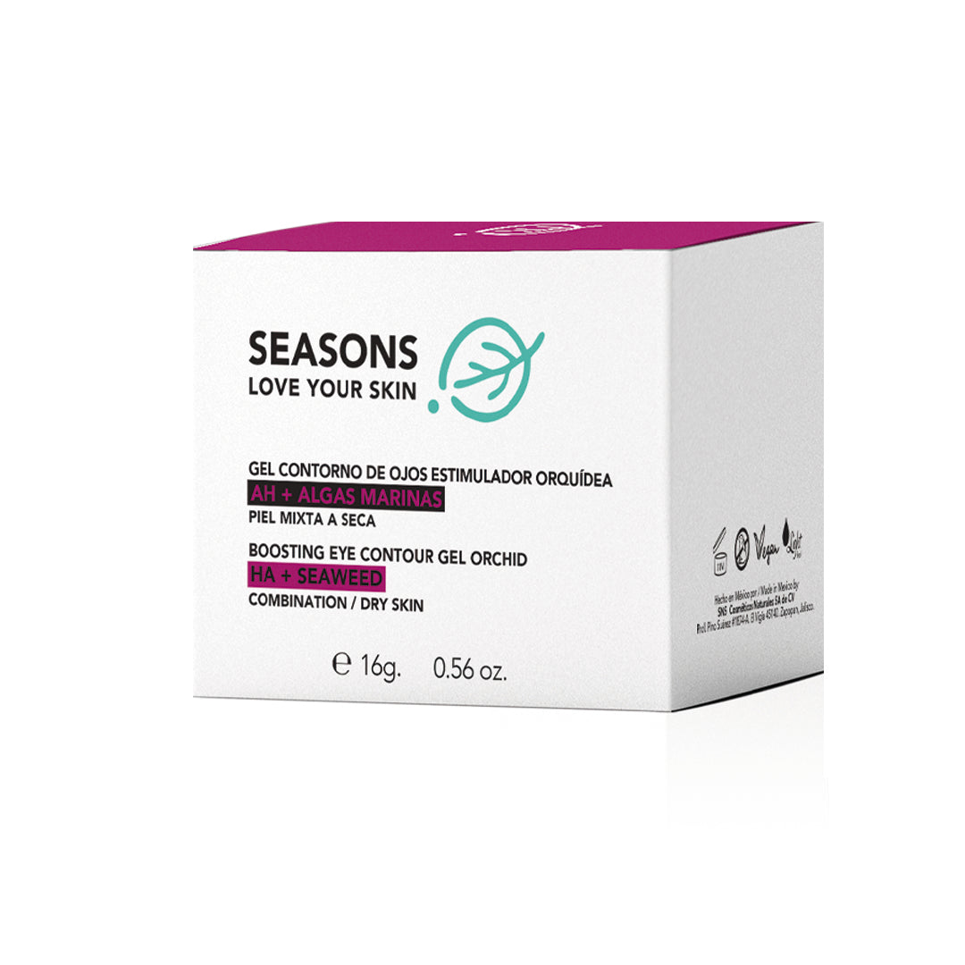 Gel Contorno De Ojos Antiedad Orquídea + Ah + Algas Marinas 16 Gr - Seasons Love Your Skin